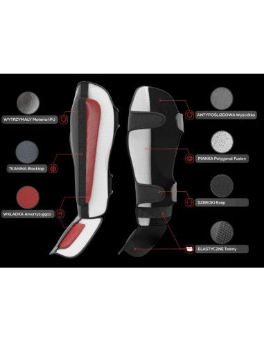 Ochraniacze na piszczele - nagolenniki  "black master" - s