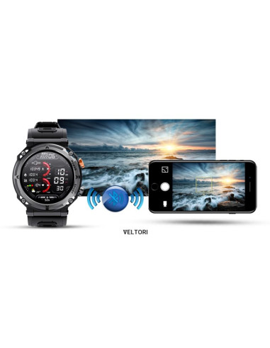 Smartwatch veltori vt130-1 czarny pasek silikonowy