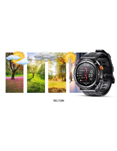 Smartwatch veltori vt130-1 czarny pasek silikonowy