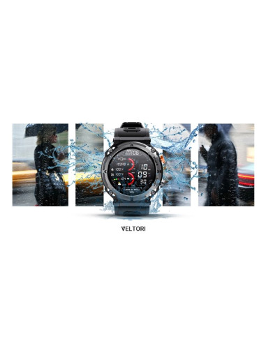 Smartwatch veltori vt130-1 czarny pasek silikonowy