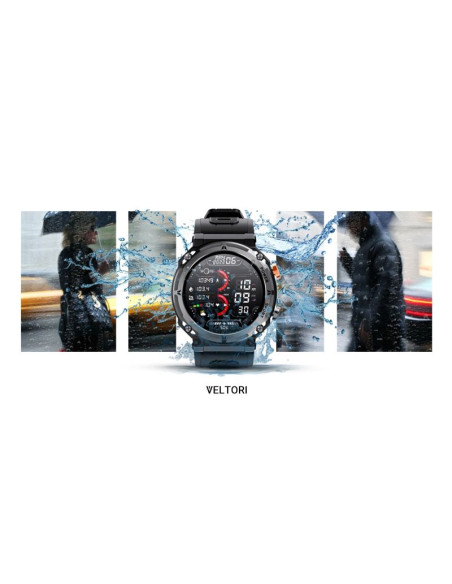 Smartwatch veltori vt130-1 czarny pasek silikonowy