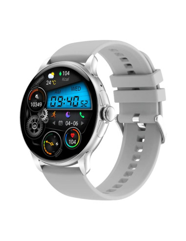 Smartwatch damski rubicon rncf35 silver bransoleta + pasek