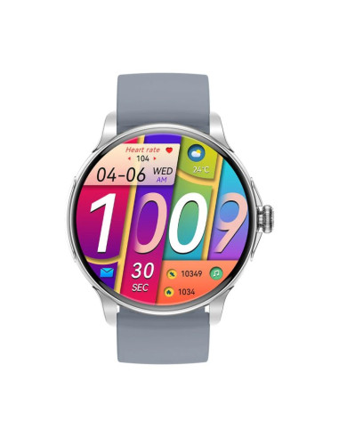 Smartwatch damski rubicon rncf35 silver bransoleta + pasek