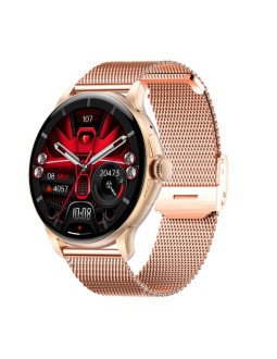 Smartwatch damski rubicon rncf35 rose gold bransoleta + pasek pink 2
