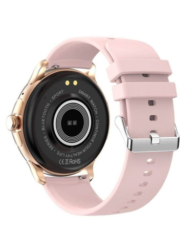 Smartwatch damski rubicon rncf35 rose gold bransoleta + pasek pink