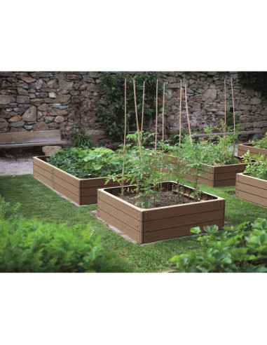 Grządka rabat ogrodowa obrzeże base wood 149x75cm rustykalna cegła