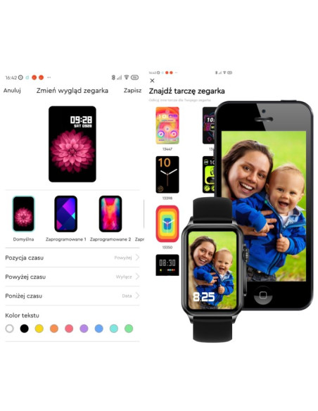 Smartwatch damski rubicon rncf06 tytan/orange smarub221