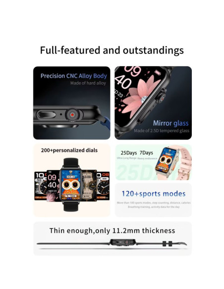 Smartwatch damski rubicon rncf06 tytan/orange smarub221