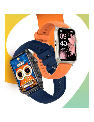 Smartwatch damski rubicon rncf06 tytan/orange smarub221