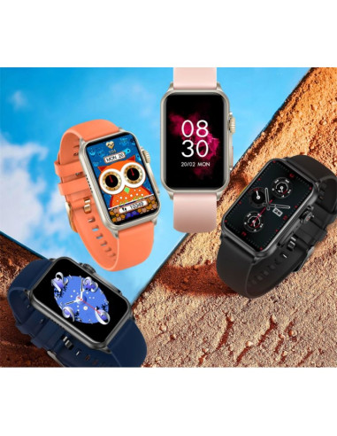 Smartwatch damski rubicon rncf06 black/dark blue smarub220