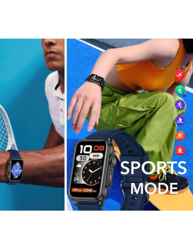 Smartwatch damski rubicon rncf06 black/dark blue smarub220