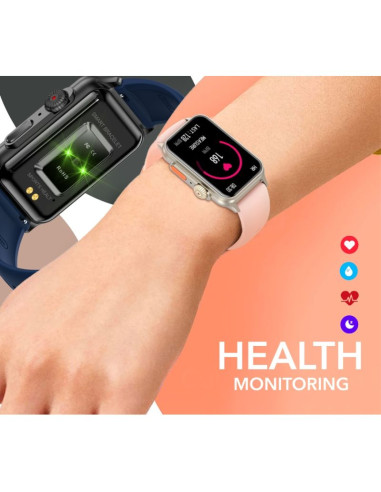 Smartwatch damski rubicon rncf06 black/dark blue smarub220