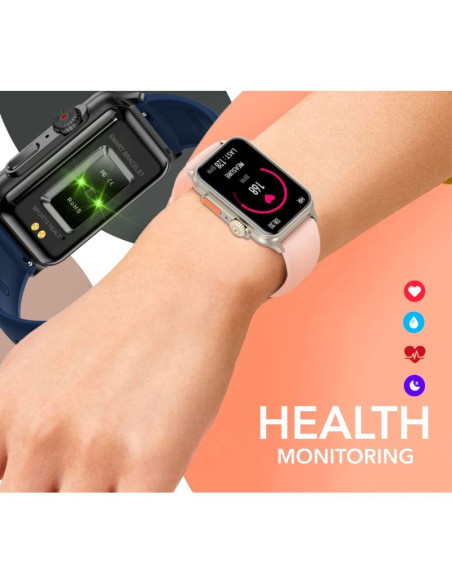 Smartwatch damski rubicon rncf06 black/dark blue smarub220