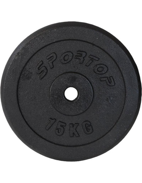 Obciążenie żeliwne czarne 15 kg enero fit fi26,5