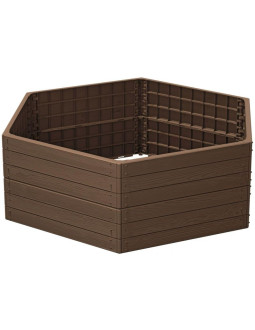 Grządka rabatka ogrodowa obrzeże base wood 6 elementów rustykalna cegła 2