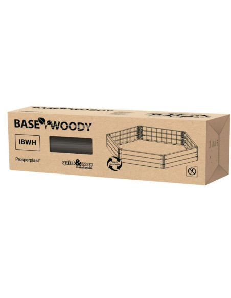 Grządka rabatka ogrodowa obrzeże base wood 6 elementów rustykalna cegła