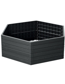 Grządka rabatka ogrodowa obrzeże base wood 6 elementów antracyt 2