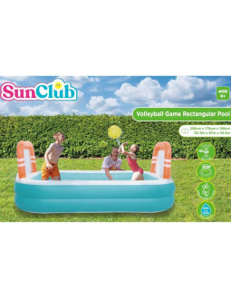 Basen dmuchany rodzinny prostokątny 2- pierścieniowy z bramkami 258x170x50cm 51471 2