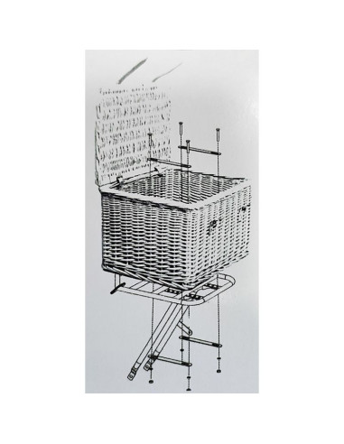 Koszyk rowerowy wiklinowy na przód 45x30x25cm bicycle gear