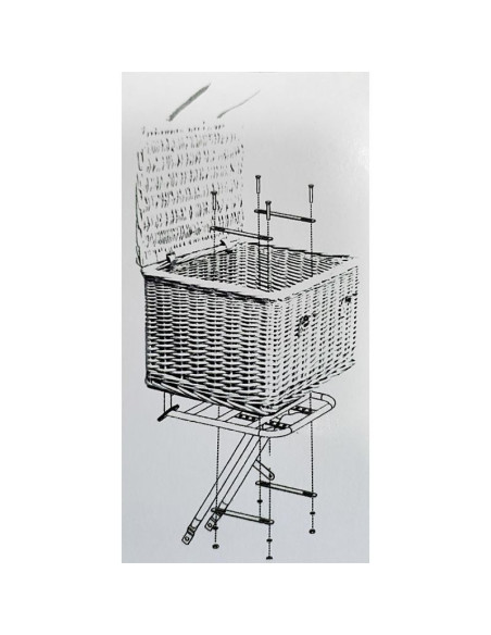 Koszyk rowerowy wiklinowy na przód 45x30x25cm bicycle gear