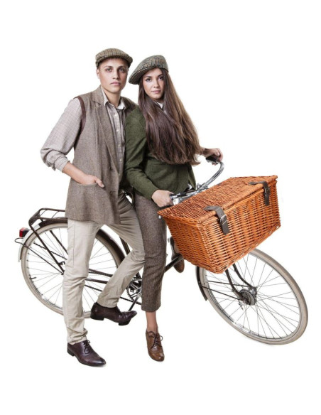 Koszyk rowerowy wiklinowy na przód 45x30x25cm bicycle gear