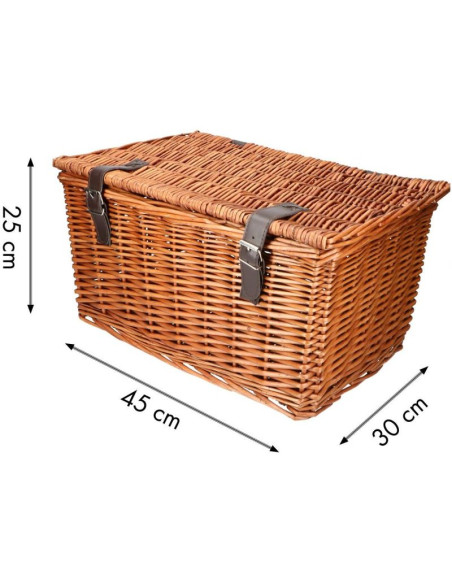 Koszyk rowerowy wiklinowy na przód 45x30x25cm bicycle gear