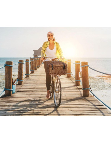 Koszyk rowerowy wiklinowy na przód 45x30x25cm bicycle gear