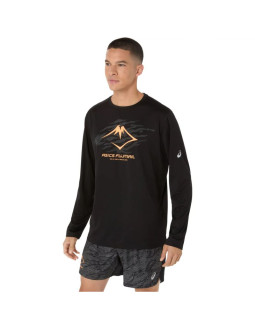 Asics fujitrail logo ls top 2011d391-001 czarne l 2