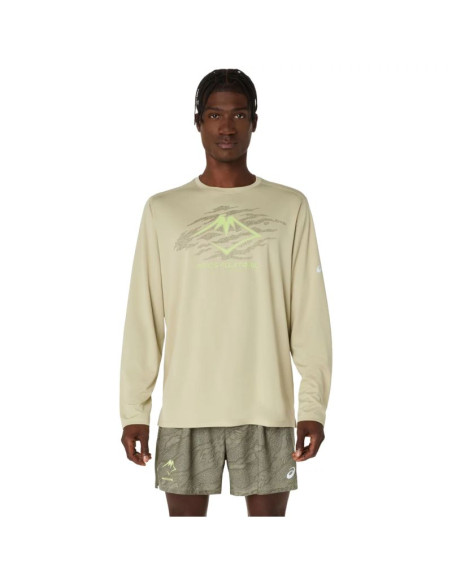 Asics fujitrail logo ls top 2011d391-300 zielone l