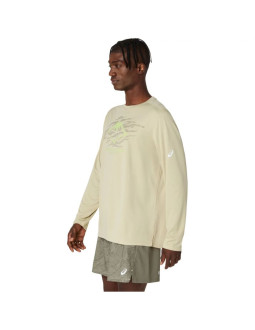 Asics fujitrail logo ls top 2011d391-300 zielone l 2