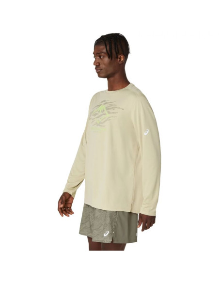 Asics fujitrail logo ls top 2011d391-300 zielone l