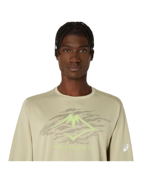 Asics fujitrail logo ls top 2011d391-300 zielone l