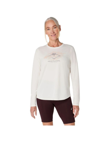 Asics fujitrail logo ls top 2012d315-100 białe m