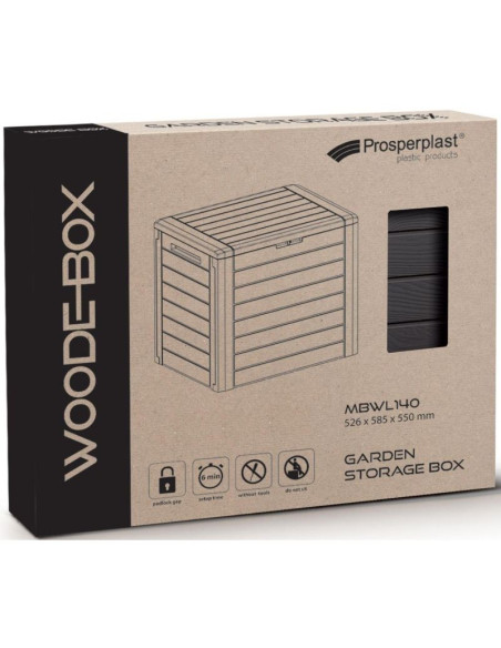 Skrzynia ogrodowa 190l antracyt woodebox