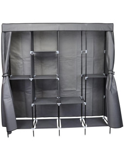 Szafa tekstylna garderoba 168x45x172cm ciemnoszara 45238