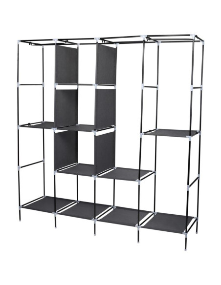 Szafa tekstylna garderoba 168x45x172cm ciemnoszara 45238