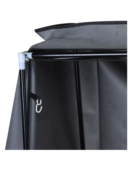 Szafa tekstylna garderoba 168x45x172cm ciemnoszara 45238