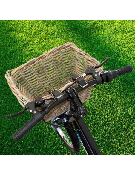 Koszyk rowerowy wiklinowy na przód 39x30x24cm xqmax