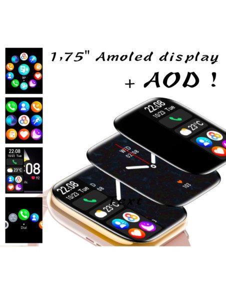 Smartwatch damski rubicon rncf31 black