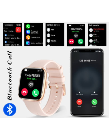 Smartwatch damski rubicon rncf31 black