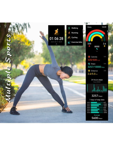 Smartwatch damski rubicon rncf31 black