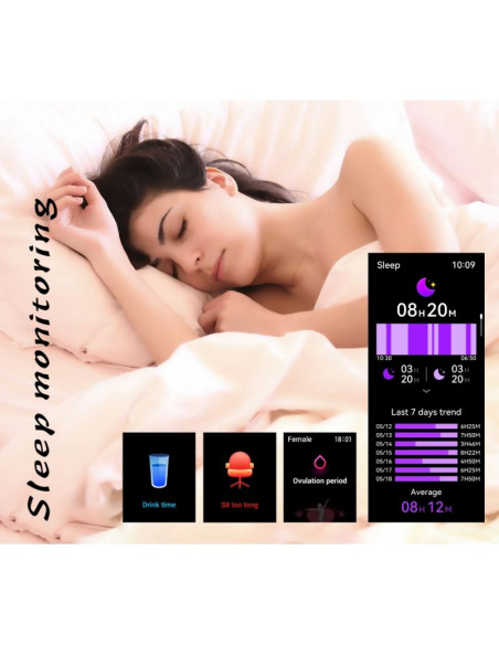 Smartwatch damski rubicon rncf31 black