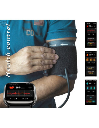 Smartwatch damski rubicon rncf31 black