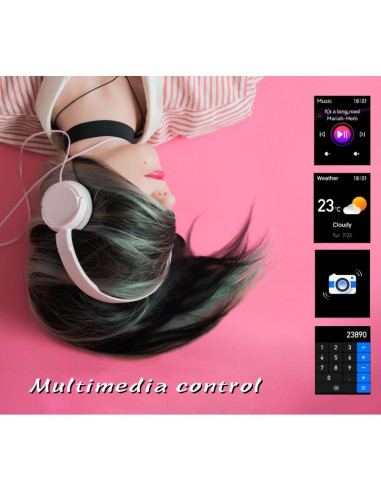 Smartwatch damski rubicon rncf31 black