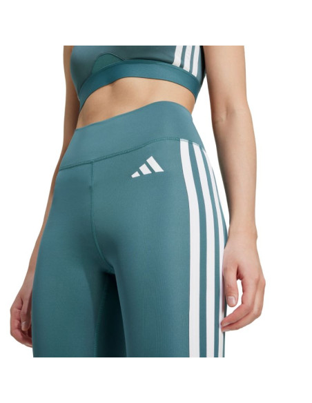 Legginsy damskie adidas optime essentials 3-stripes 7/8 zielone jy2152
