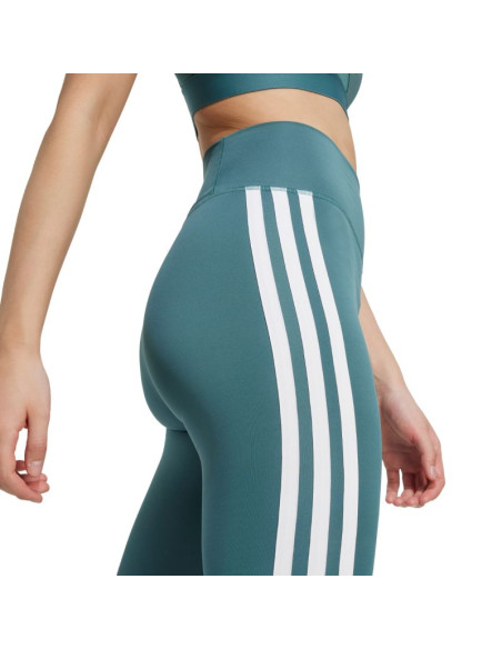 Legginsy damskie adidas optime essentials 3-stripes 7/8 zielone jy2152