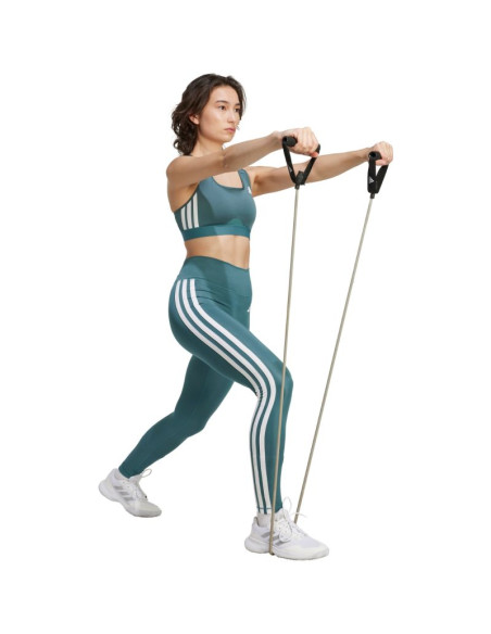 Legginsy damskie adidas optime essentials 3-stripes 7/8 zielone jy2152