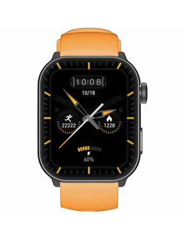 Smartwatch męski gravity gt28-2 pasek + bransoleta pomarańczowo czarny