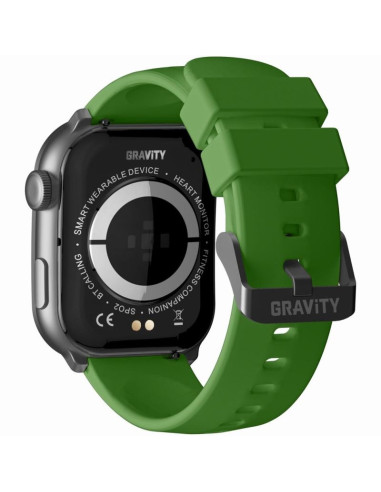 Smartwatch męski gravity gt28-4 pasek + bransoleta zielono czarny