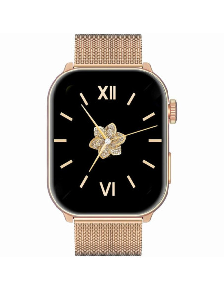 Smartwatch damski gravity gt28-5 pasek + bransoleta różowe złoto czarny